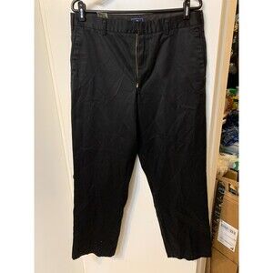 DOCKERS Men's Black Classic Fit Straight Leg 100% Cotton Pants W34 L32